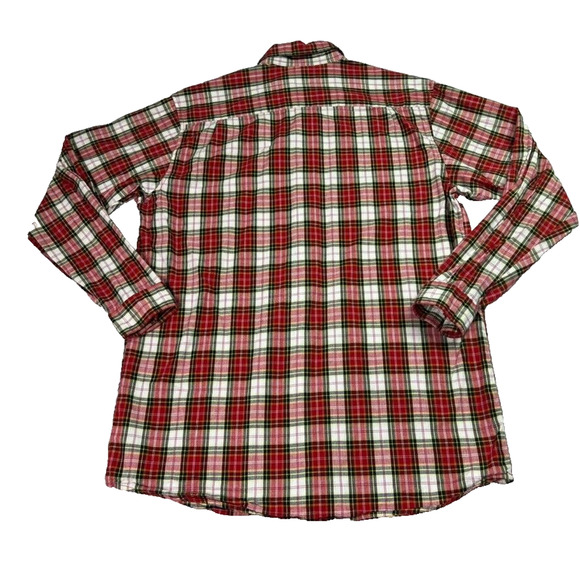 Carhartt Shirt Mens Large Red Button Down Plaid Long Sleeve Collared Western - Picture 2 of 8